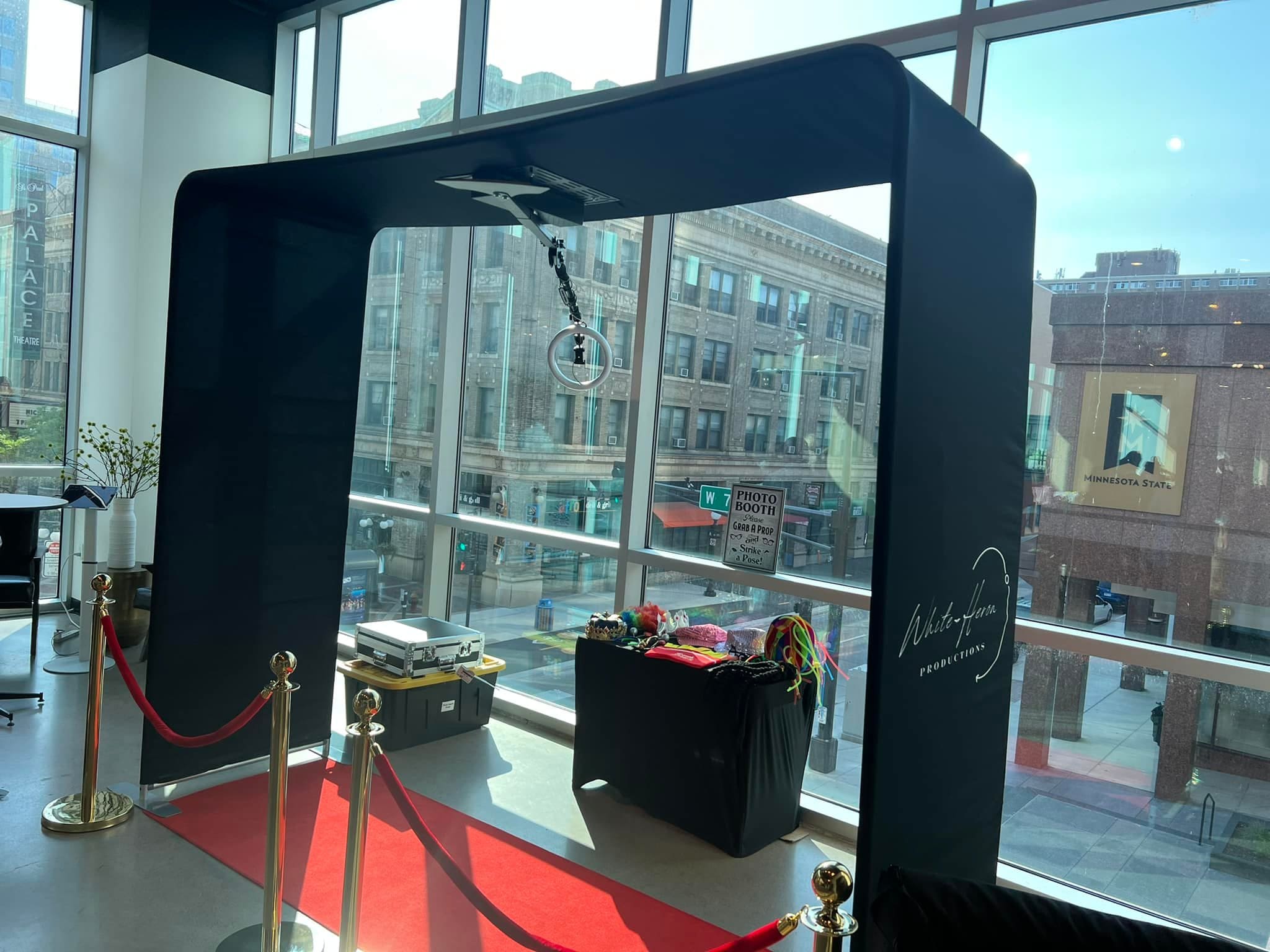 Overhead 360 photo booth rental in Savage, MN capturing dynamic event moments